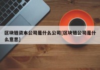 区块链资本公司是什么公司[区块链公司是什么意思]
